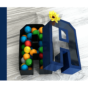 Arquivo de Corte Caixa Visor Alfabeto 