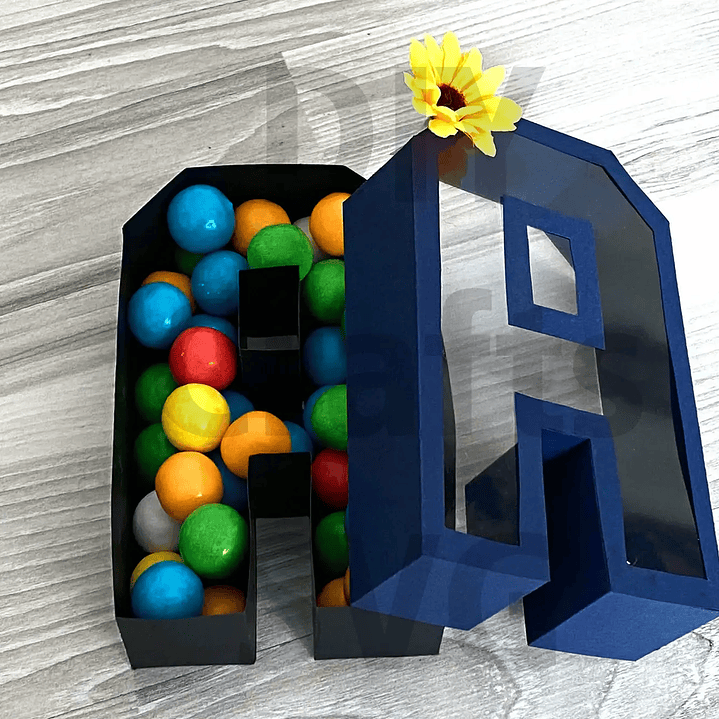 Arquivo de Corte Caixa Visor Alfabeto  1