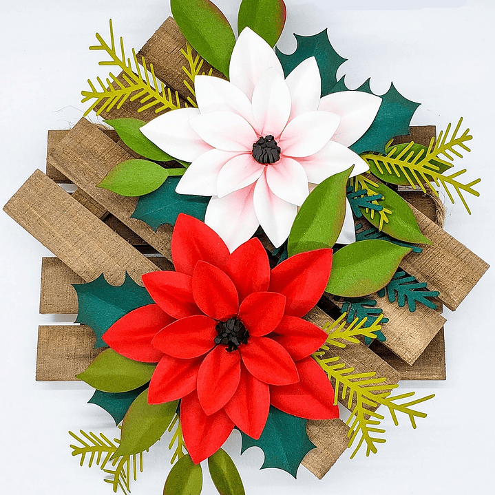 Arquivo de Corte Flores Natalinas  1