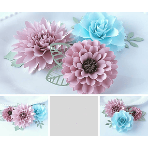 Arquivo de Corte Flores Isabella Matilda Zinnia