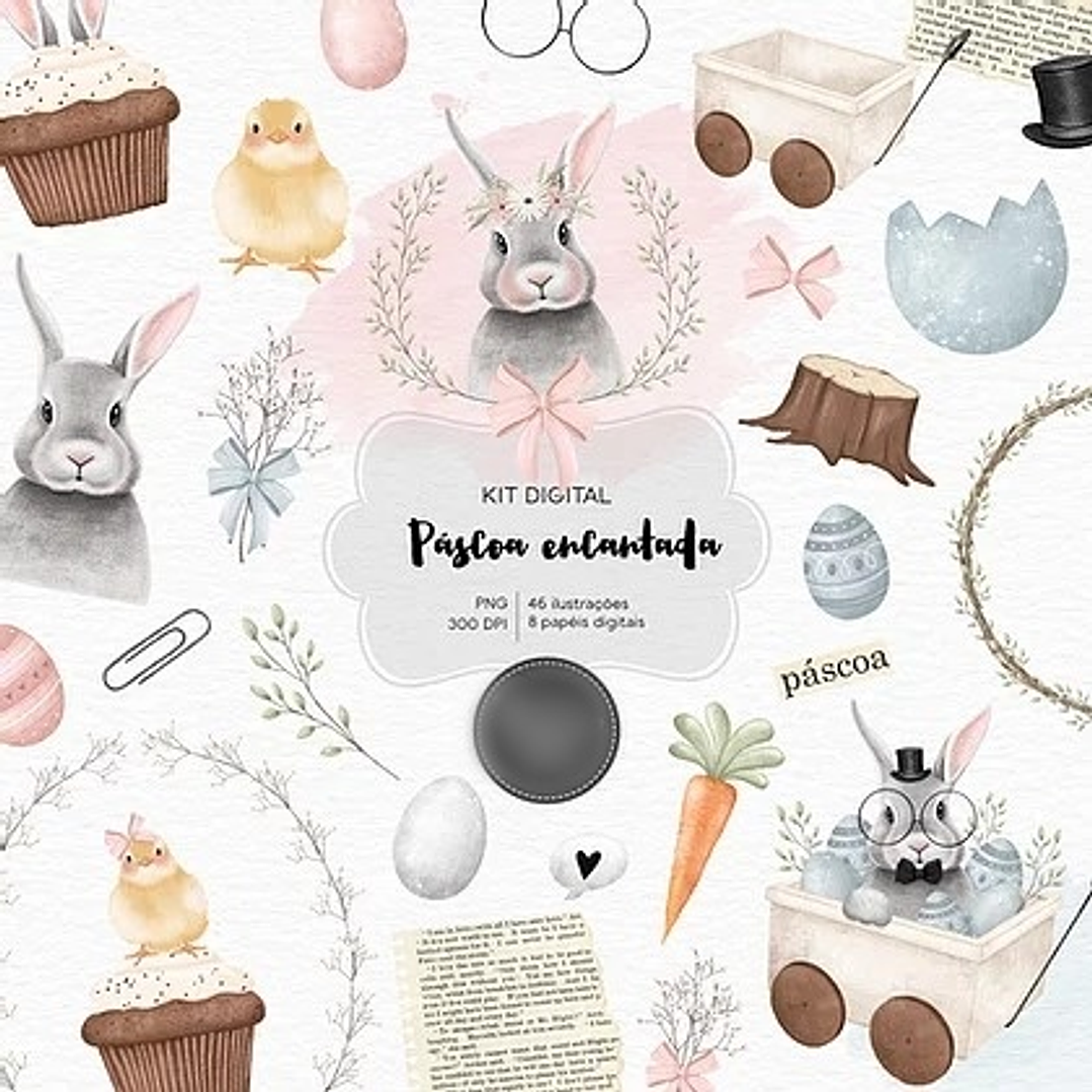 Kit Digital Pascoa Encantada 1