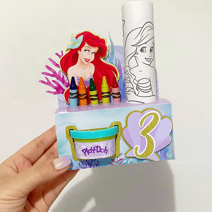 Arquivo de Corte Caixa Colorir Ariel  1