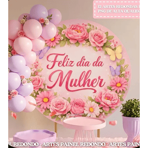 Arquivo Dia da Mulher Painéis Redondos 
