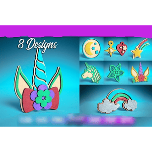 Arquivo de Corte Unicornio Arco Iris 