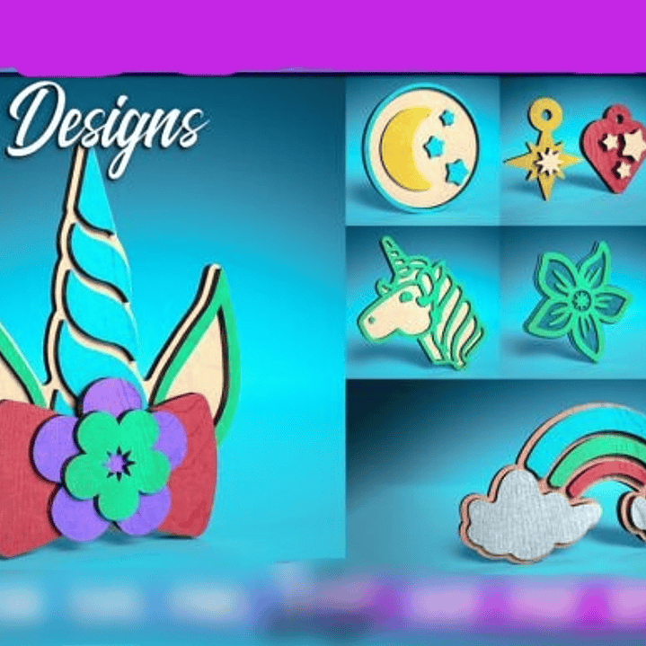 Arquivo de Corte Unicornio Arco Iris  1