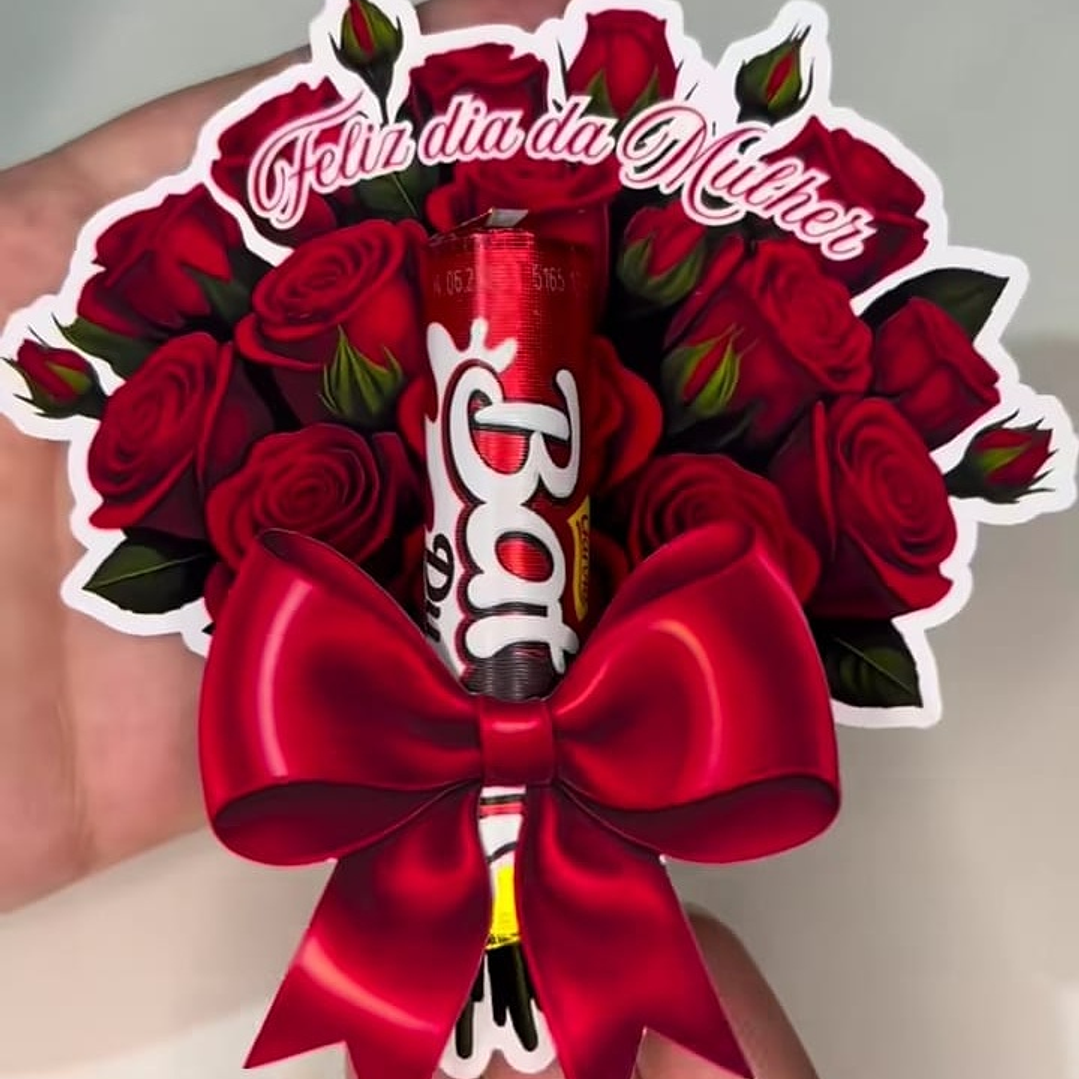 Arquivo Dia da Mulher Card Batom Buquê 1