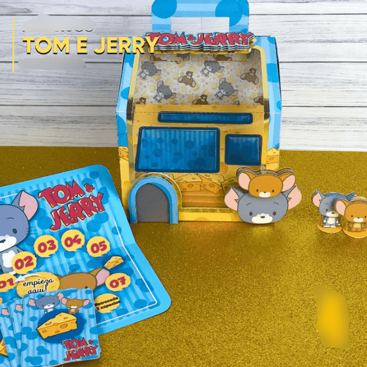 Arquivo de Corte Caixa Maleta Tom e Jerry 1