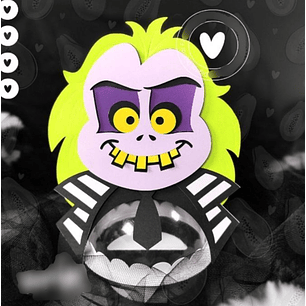 Arquivo de Corte Caixa Suporte Bola Acrilica Beetlejuice