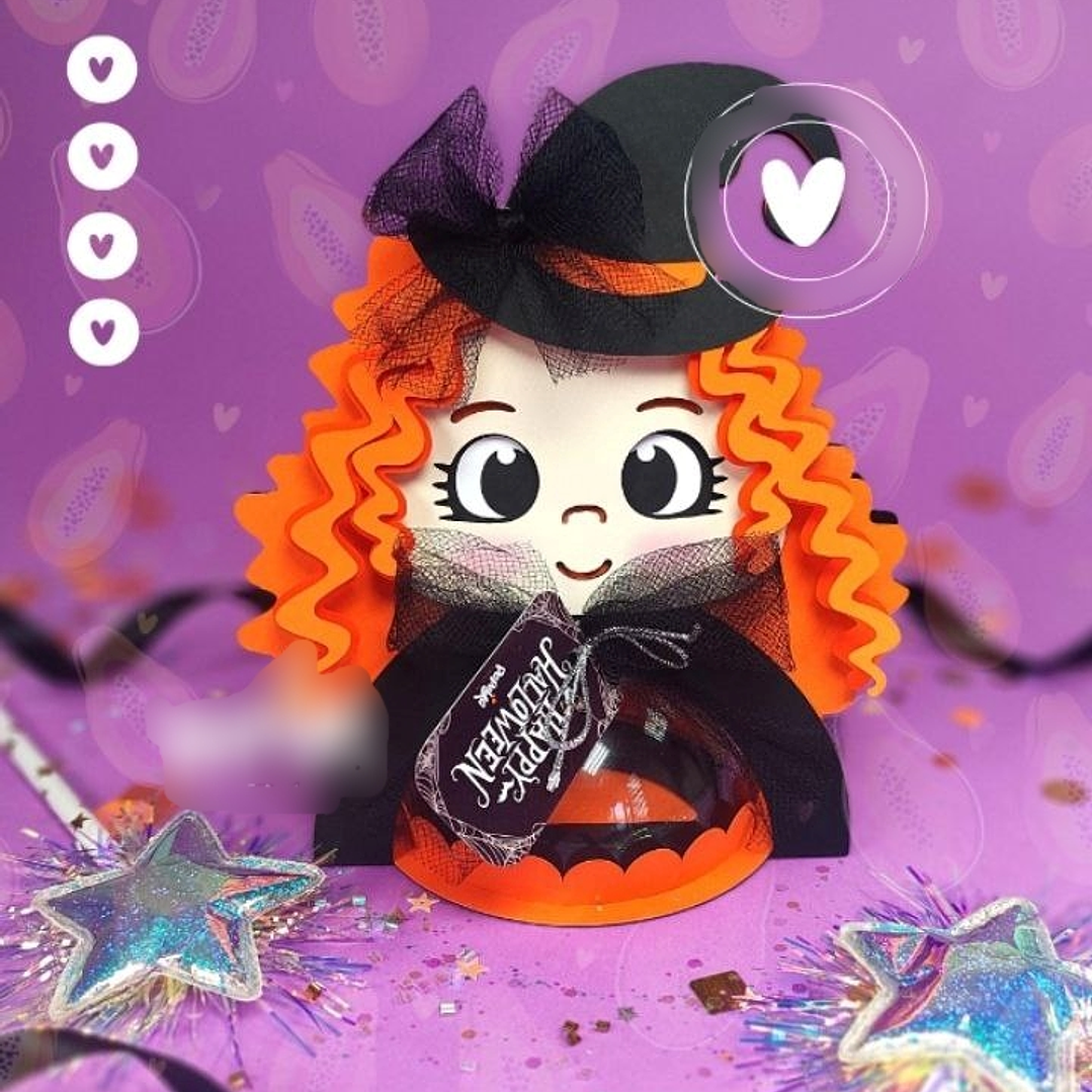 Arquivo de Corte Suporte para Bola Acrilica Bruxinha 2 1