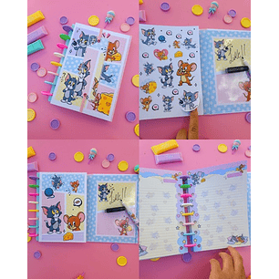 Arquivo Caderno Especial A5 Quadro Embutido Tom e Jerry