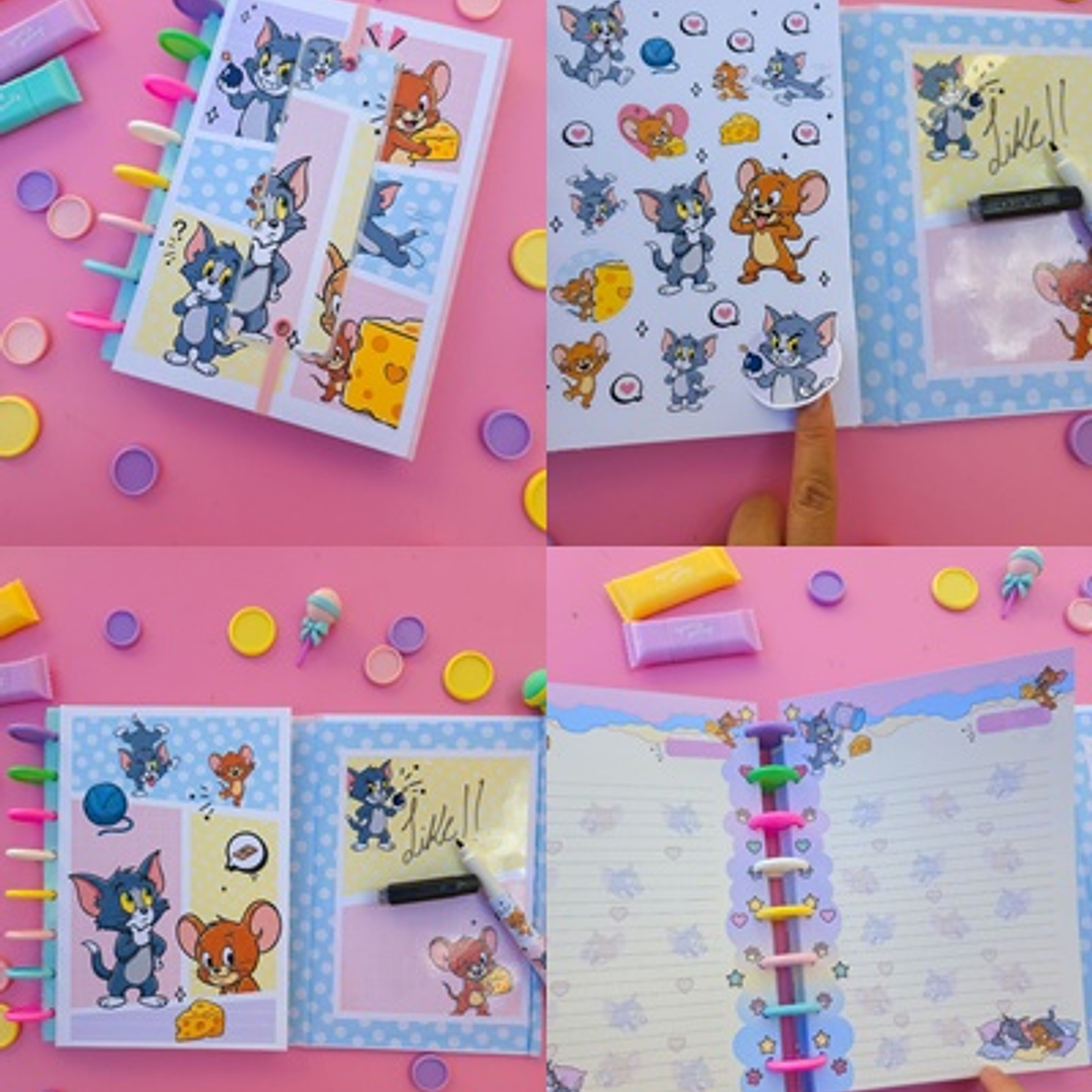 Arquivo Caderno Especial A5 Quadro Embutido Tom e Jerry 1