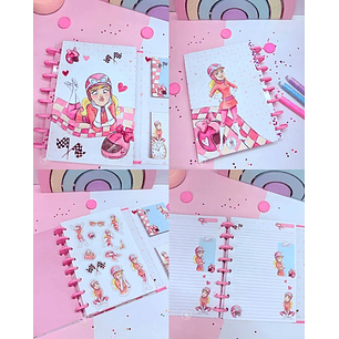 Arquivo Caderno Especial Duplo Disco A5 - Penelope Pitstop