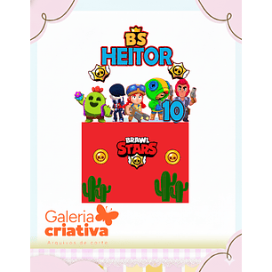 Arquivo Topo de Bolo Branw Star