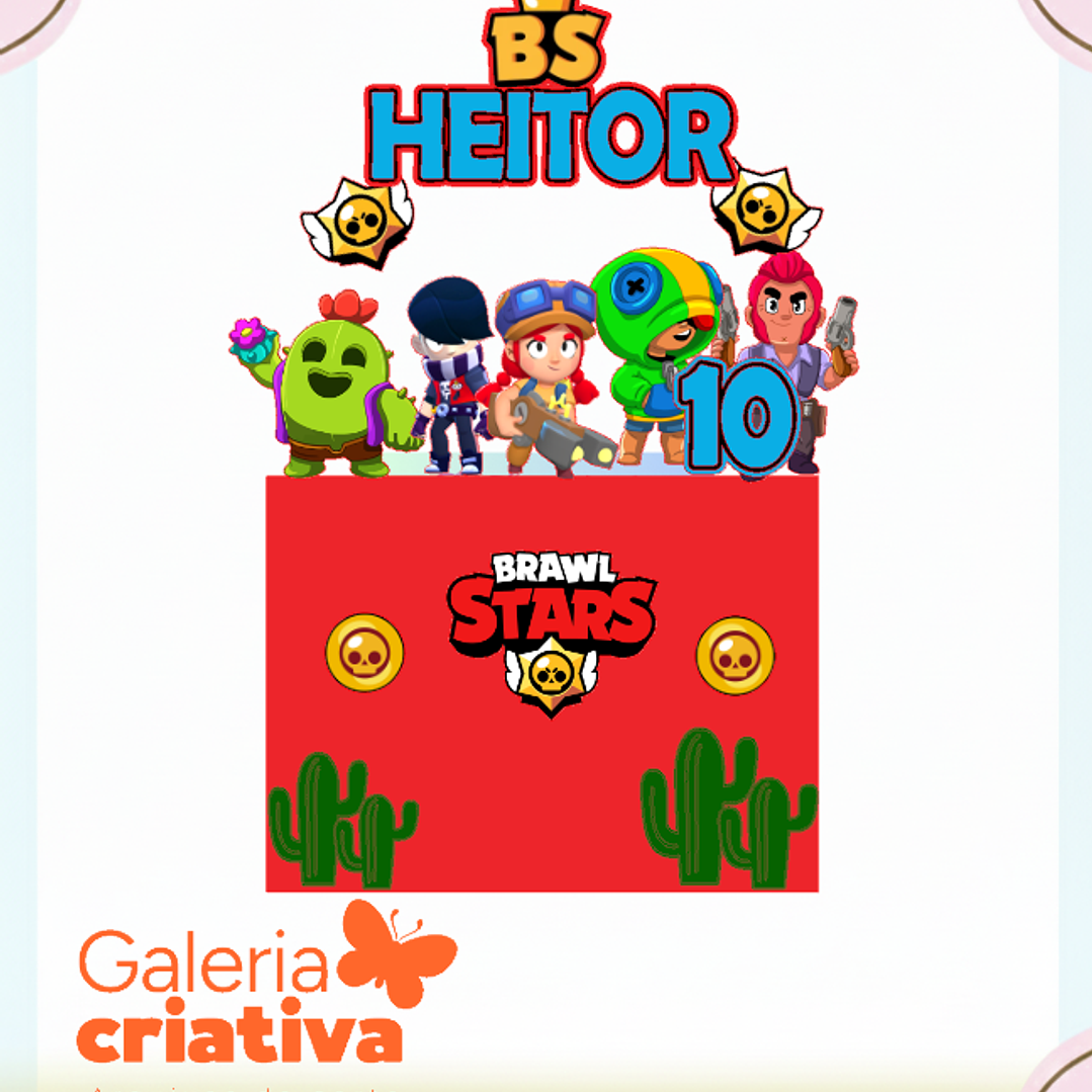 Arquivo Topo de Bolo Branw Star 1