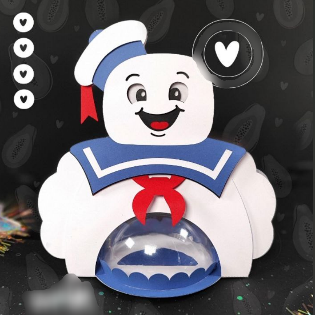 Arquivo de corte Suporte Bola Acrilica Homem Mashmellow 1