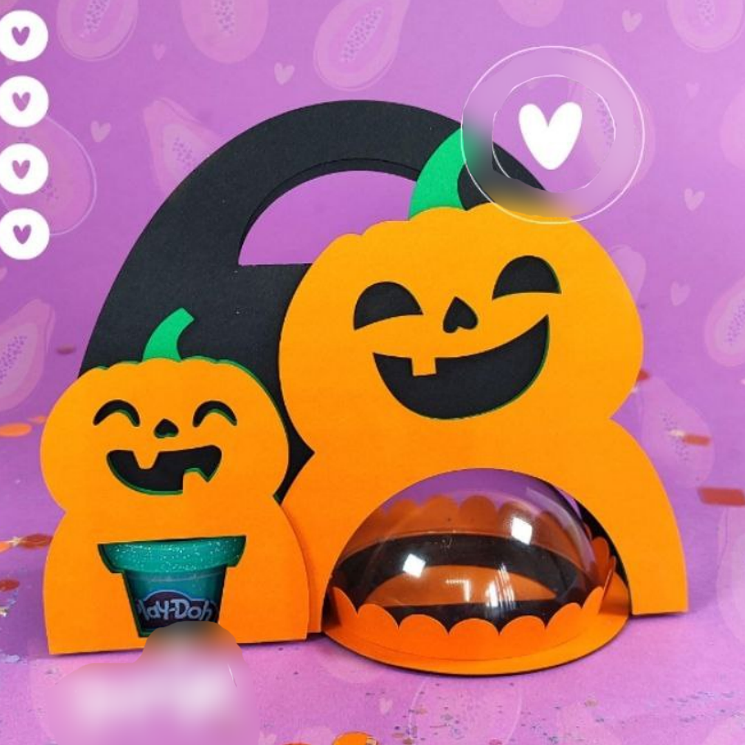 Arquivo de Corte Suporte Bola Acrilica e Playdoh Abobora 1