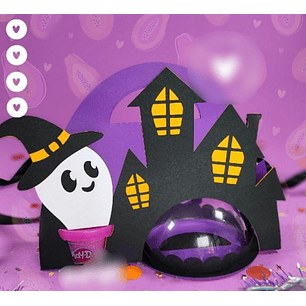 Arquivo de Corte Suporte Bola Acrilica E Playdoh Castelo E Fantasma 