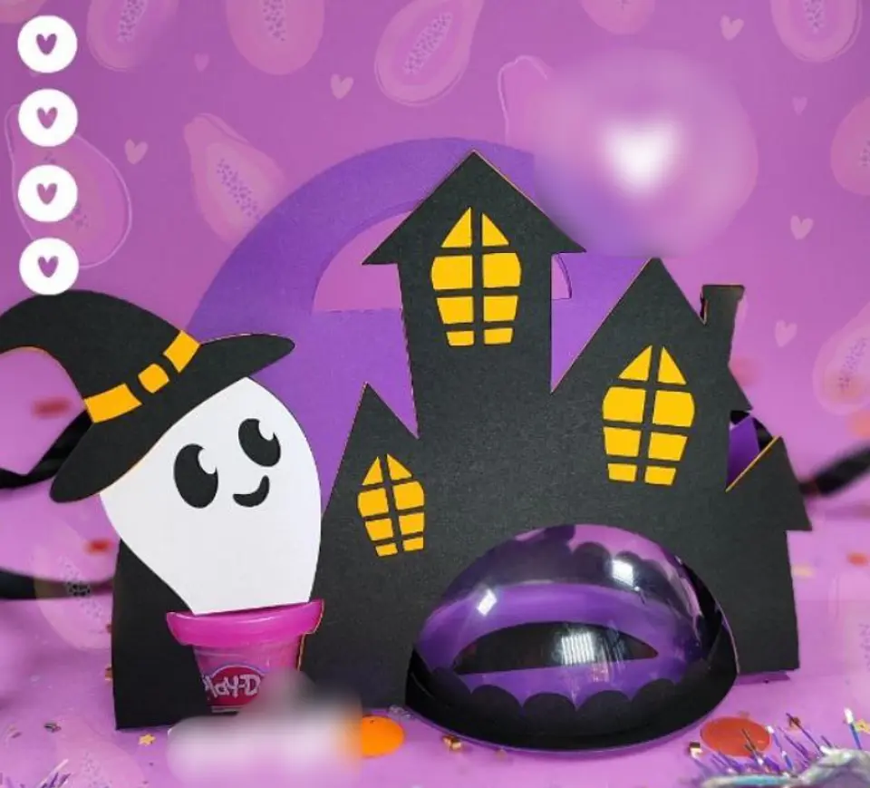 Arquivo de Corte Suporte Bola Acrilica E Playdoh Castelo E Fantasma  1