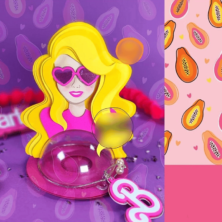 Arquivo de Corte Suporte Bola Barbie  1