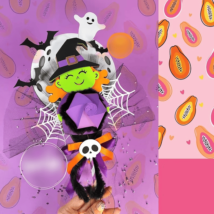 Arquivo de Corte Suporte Bruxa Halloween 1