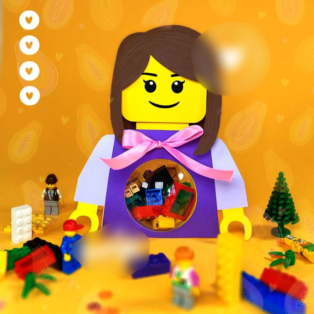 Arquivo de Corte Suporte Doce Lego Menina 1