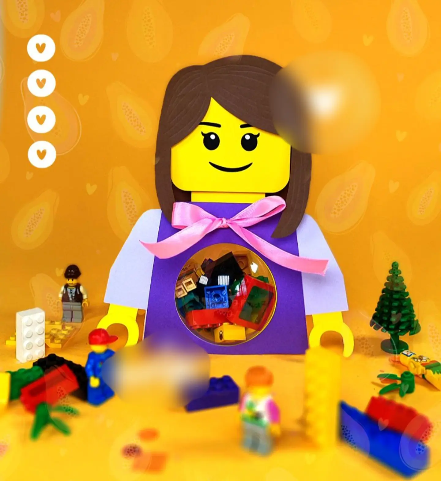 Arquivo de Corte Suporte Doce Lego Menina 1