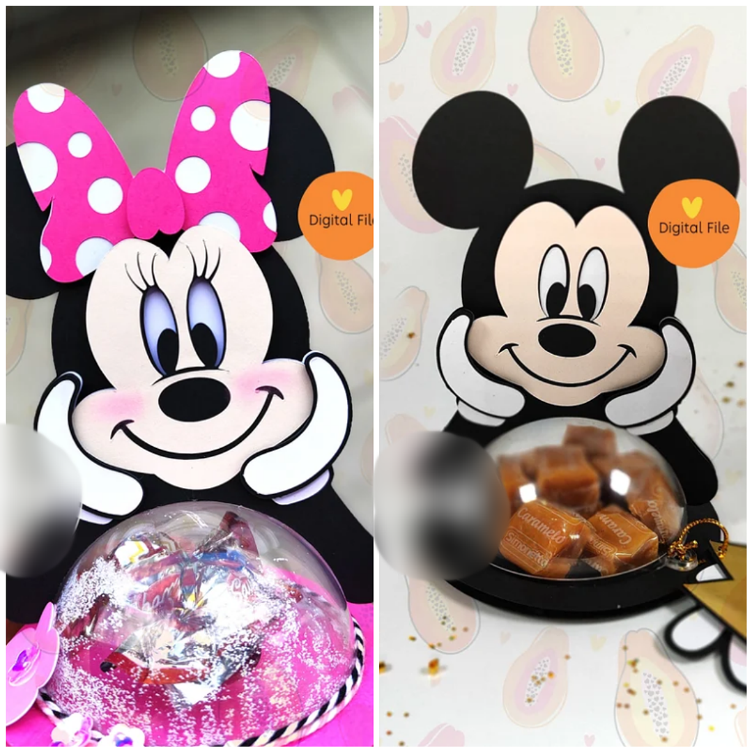 Arquivo de Corte Suporte Mickey e Minnie 1