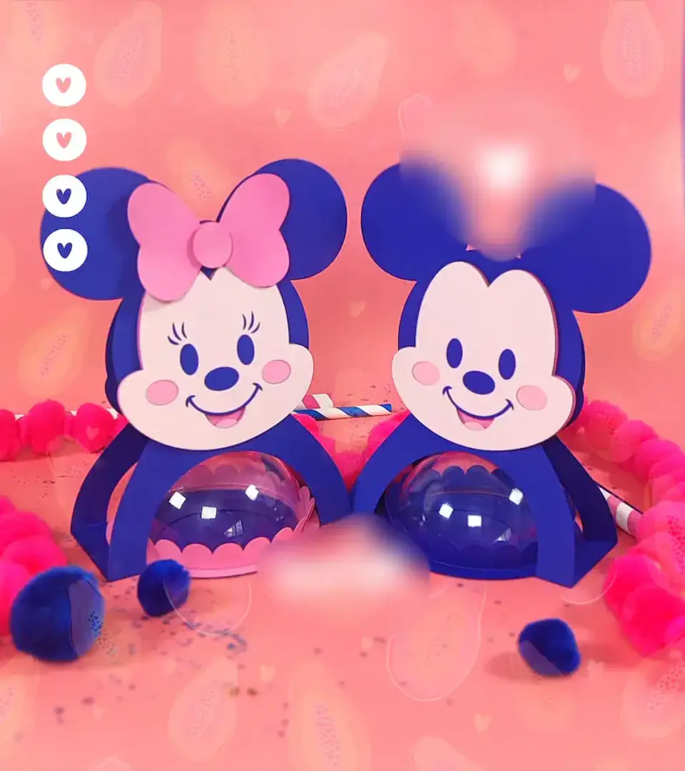 Arquivo de Corte Suporte Bola Minnie e Mickey Vintage 1