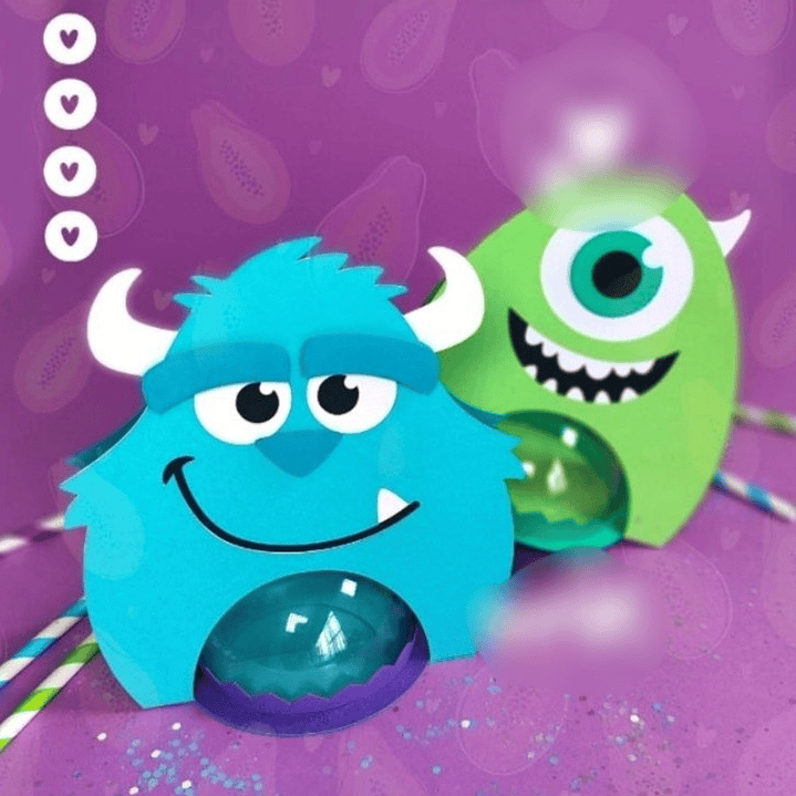 Arquivo de Corte Porta Doces Monstros S A 1