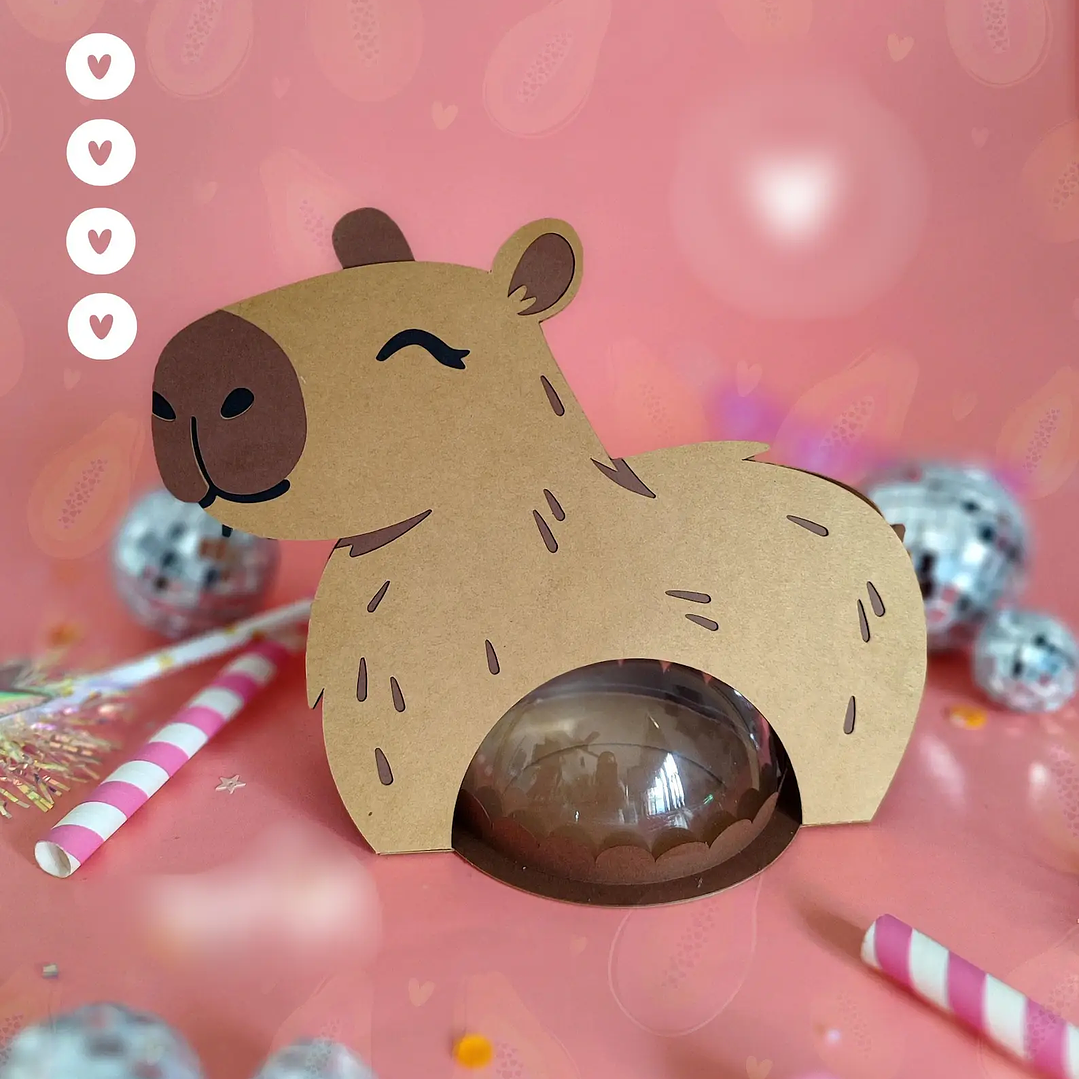 Arquivo de Corte Porta Doces Capivara  1