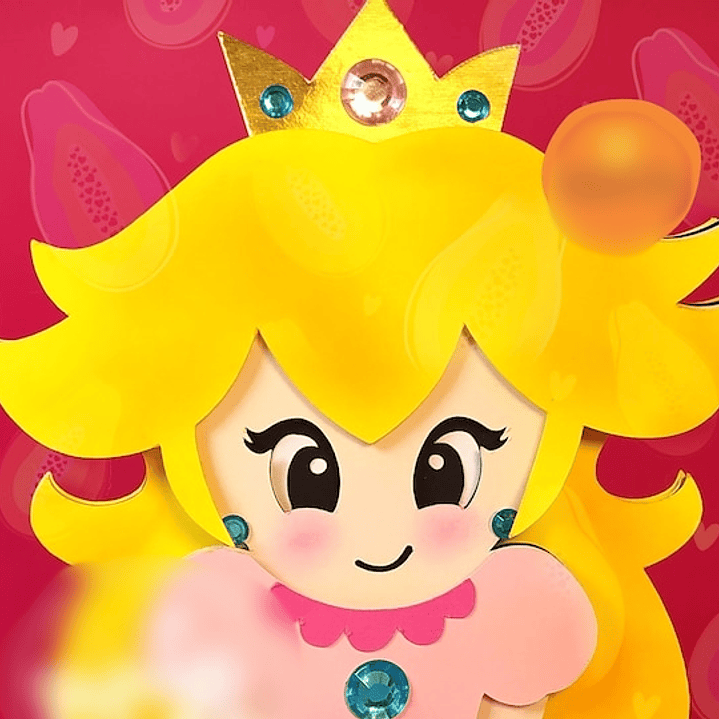 Arquivo de Corte Porta Doces Princesa  Peach 1