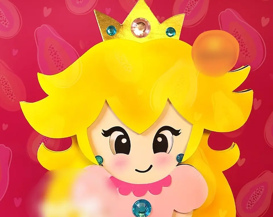 Arquivo de Corte Porta Doces Princesa  Peach 1