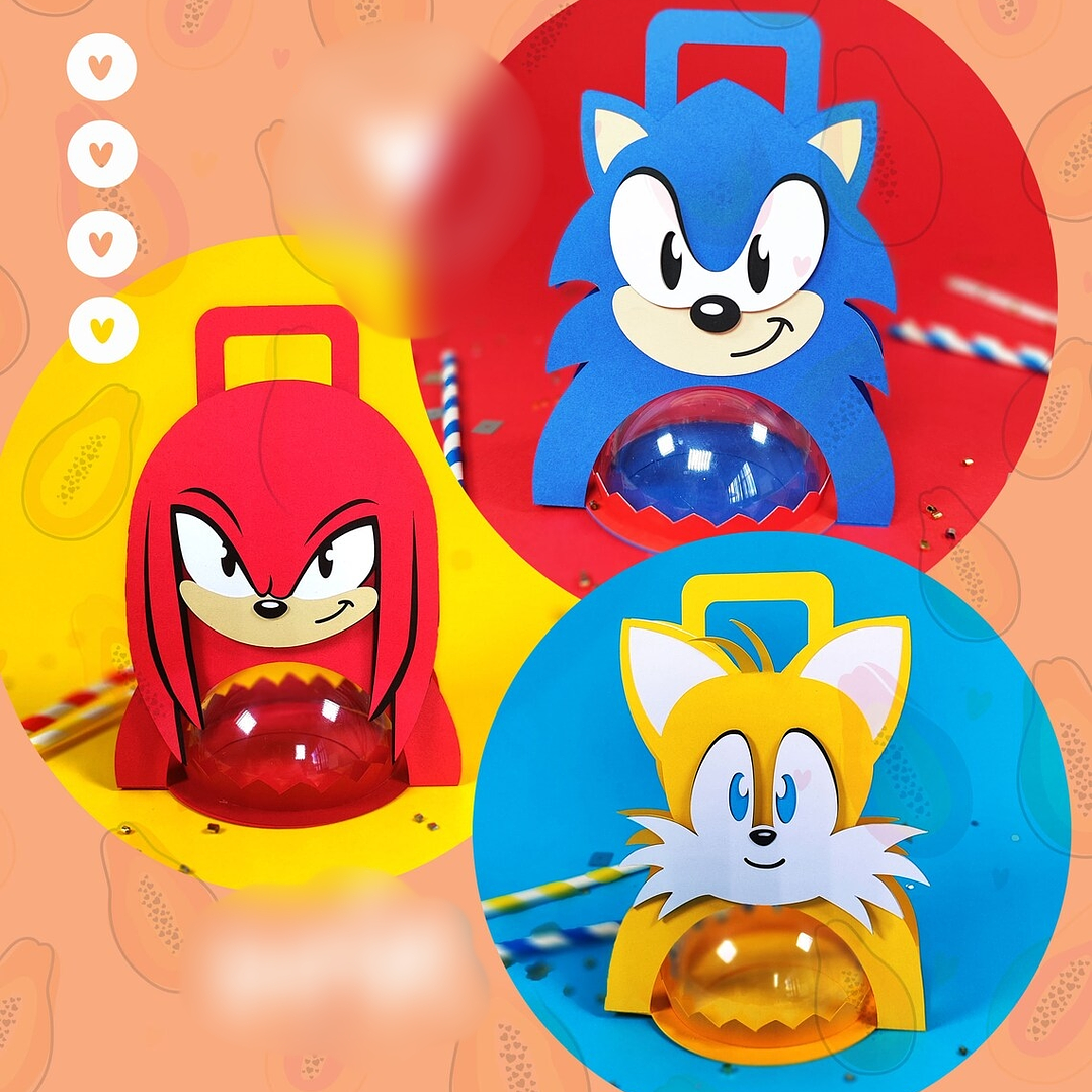 Arquivo de Corte Suporte para Doce Sonic  1