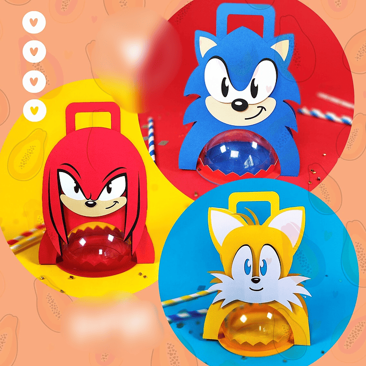 Arquivo de Corte Suporte para Doce Sonic  1