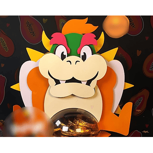 Arquivo de Corte Suporte para Doces Super Mario Bowser