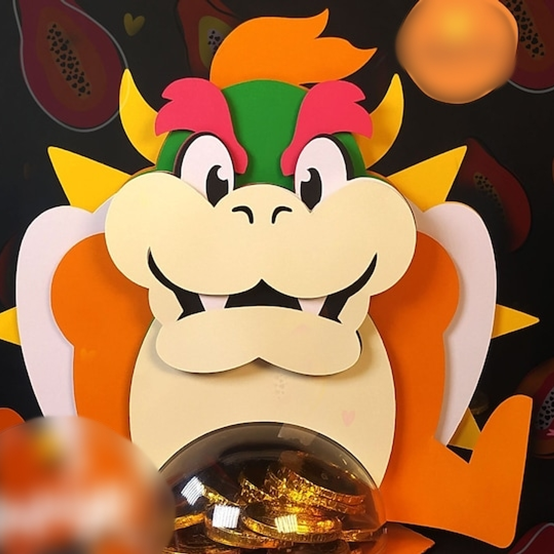 Arquivo de Corte Suporte para Doces Super Mario Bowser 1