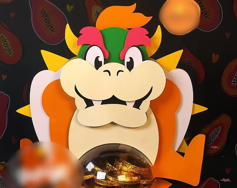Arquivo de Corte Suporte para Doces Super Mario Bowser 1