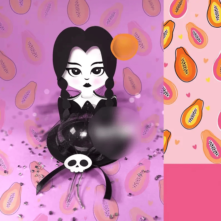 Arquivo de Corte Suporte de Doces Wandinha  1