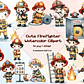 Kit Digital Bombeiro Aquarela Cute - Thumbnail 1