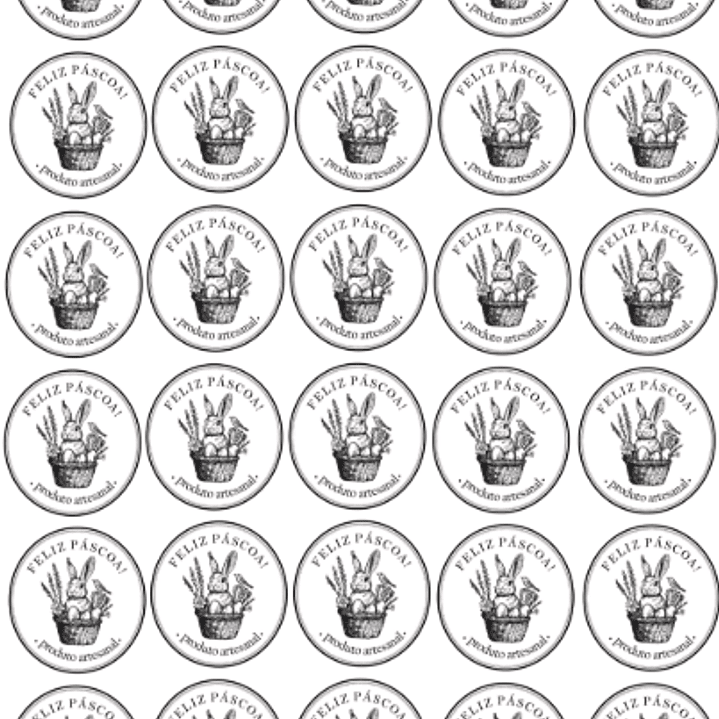 Arquivo Páscoa Adesivo Vintage  1