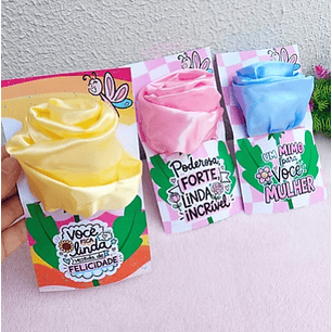 Arquivo Dia da Mulher Card para Touca de Cetim