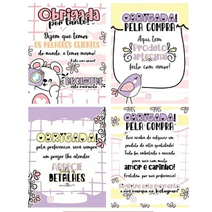 Arquivo de Corte Cards Agradecimento 