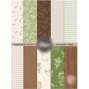 Kit Digital Páscoa Papéis 