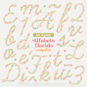 Kit Digital Alfabeto Florido Completo