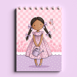 Arquivo Bloco Bonequinhas A6 Wire-O Espiral 