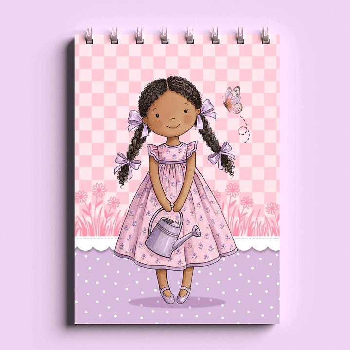 Arquivo Bloco Bonequinhas A6 Wire-O Espiral  1