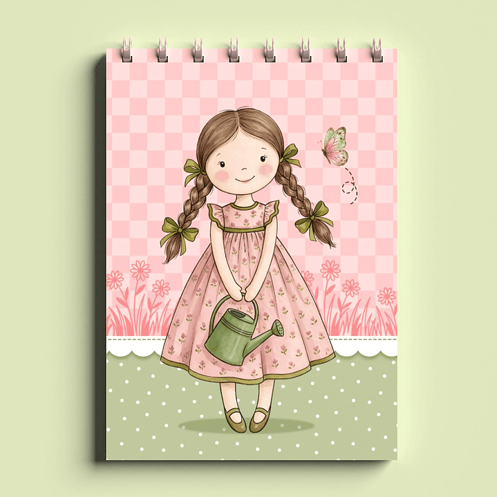 Arquivo Bloco Bonequinhas A6 Wire-O Espiral  13