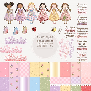 Kit Digital Bonequinhas