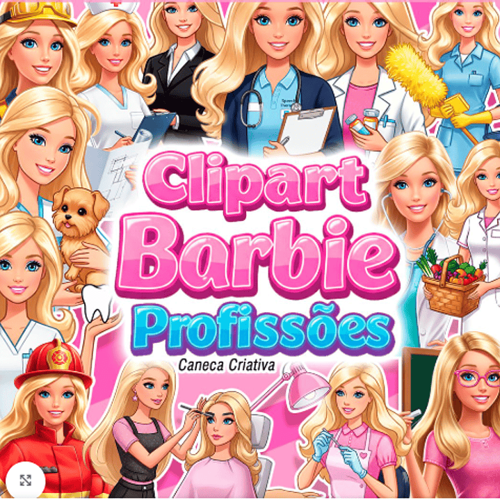 Kit Digital Barbie Profissões  1