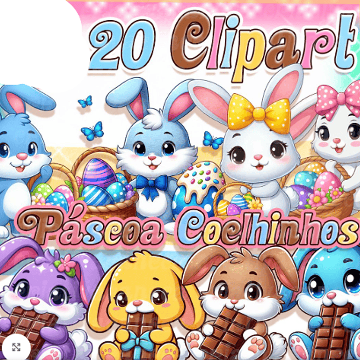 Kit Digital Páscoa Coelhinhos  1